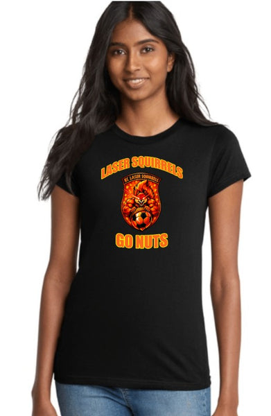 District® Women’s Fitted The Concert Tee  DT5001 Laser Squirrels