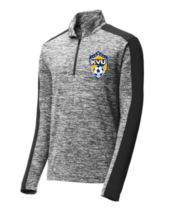 YST397-Sport-Tek® PosiCharge® Electric Heather Colorblock 1/4-Zip Pullover- YOUTH-KVU