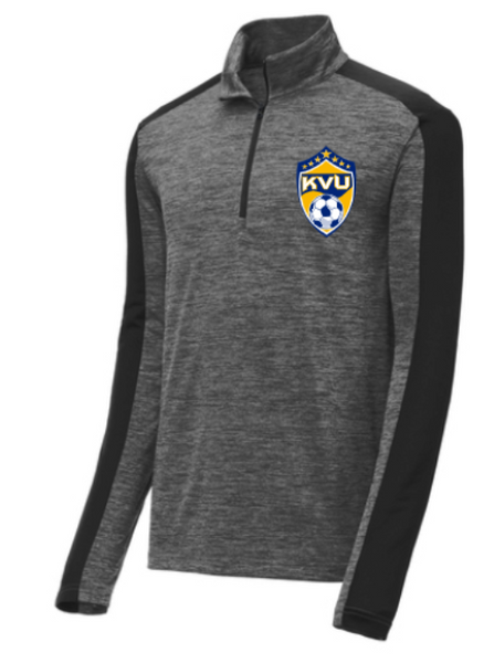 ST397-Sport-Tek® PosiCharge® Electric Heather Colorblock 1/4-Zip Pullover- KVU