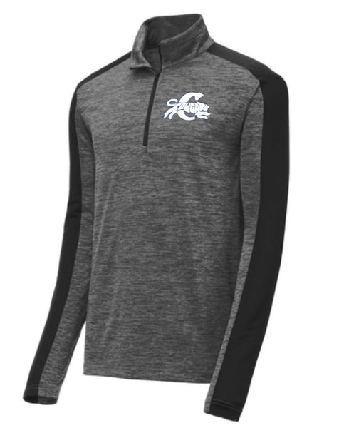 Chas Cougars Sport-Tek® PosiCharge® Electric Heather Colorblock 1/4-Zip Pullover St397
