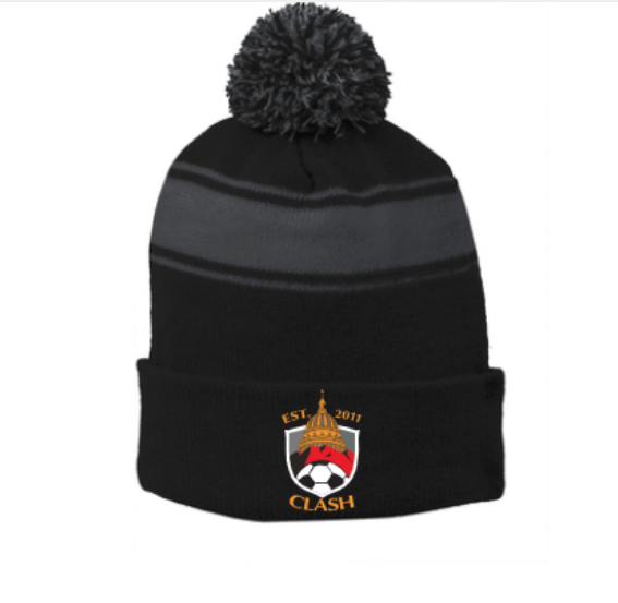 STC28-Sport-Tek® Stripe Pom Pom Beanie- WVFC