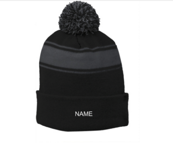 STC28-Sport-Tek® Stripe Pom Pom Beanie- WVFC