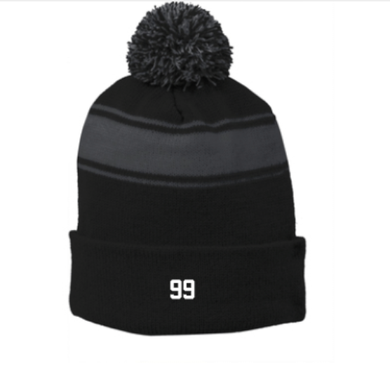 STC28-Sport-Tek® Stripe Pom Pom Beanie- WVFC