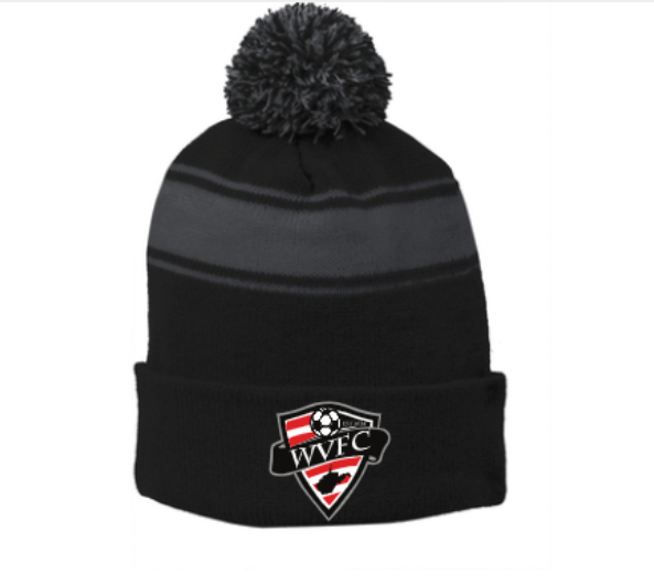 STC28-Sport-Tek® Stripe Pom Pom Beanie- WVFC