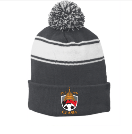STC28-Sport-Tek® Stripe Pom Pom Beanie- WVFC