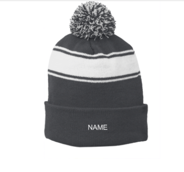 STC28-Sport-Tek® Stripe Pom Pom Beanie- SSA