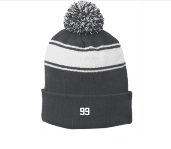 STC28-Sport-Tek® Stripe Pom Pom Beanie- SSA