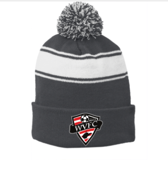 STC28-Sport-Tek® Stripe Pom Pom Beanie- WVFC