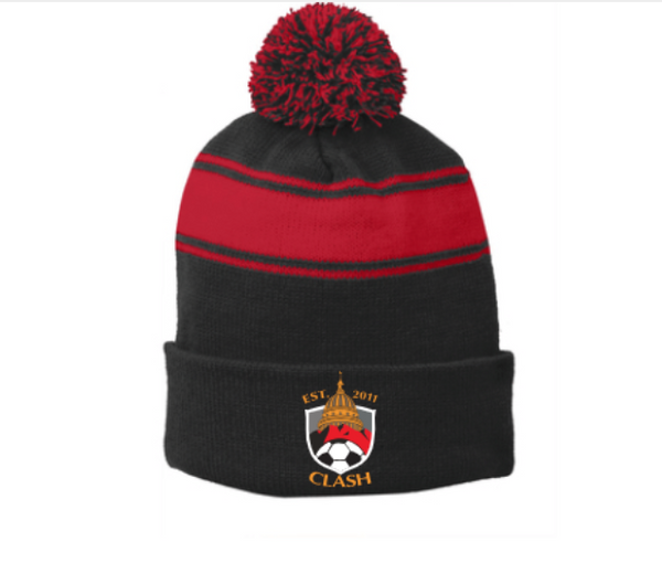 STC28-Sport-Tek® Stripe Pom Pom Beanie- WVFC