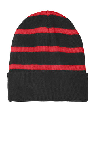 STC31 -Sport-Tek® Striped Beanie with Solid Band- Clash