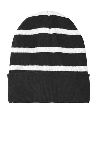 STC31 -Sport-Tek® Striped Beanie with Solid Band- SSA