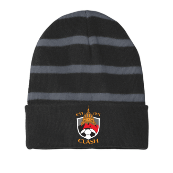 STC31 -Sport-Tek® Striped Beanie with Solid Band- Clash