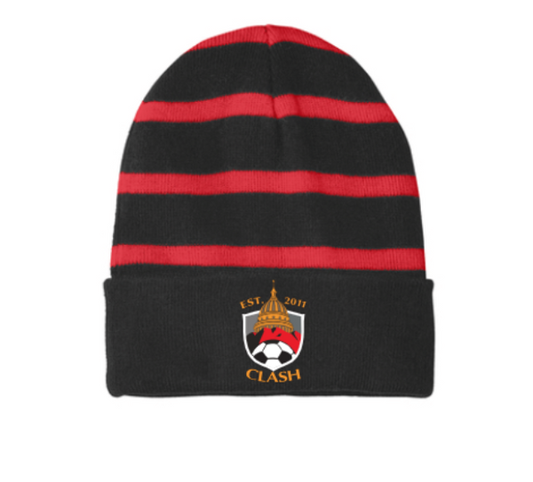 STC31 -Sport-Tek® Striped Beanie with Solid Band- Clash