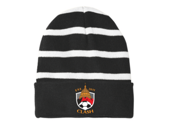 STC31 -Sport-Tek® Striped Beanie with Solid Band- Clash