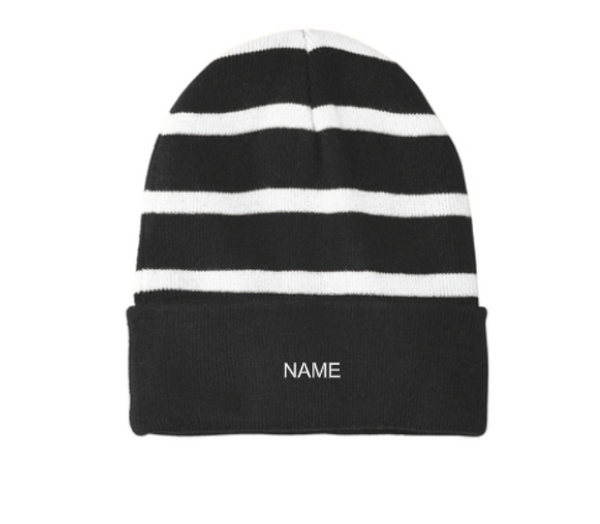 STC31 -Sport-Tek® Striped Beanie with Solid Band- SSA