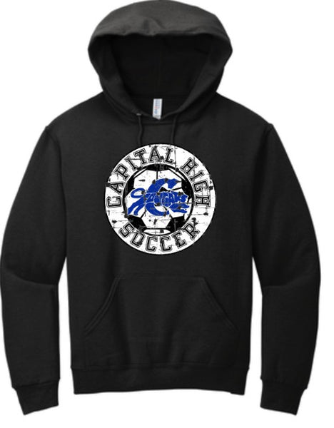 Capital High Soccer ball logo Jerzees® NuBlend® Pullover Hooded Sweatshirt