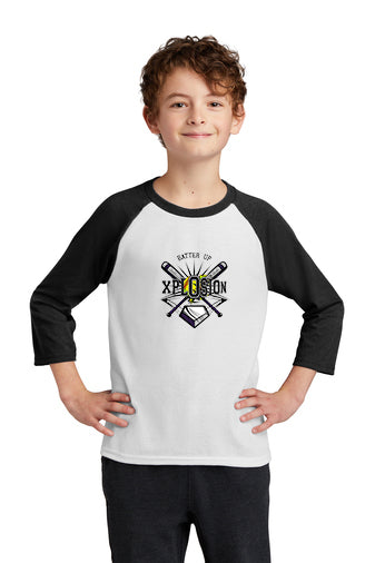 Port & Company® Youth Core Blend 3/4-Sleeve Raglan Tee