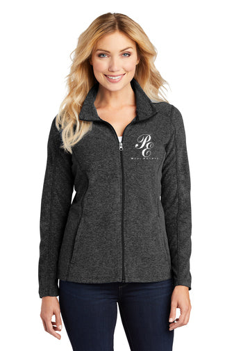 Port Authority® Ladies Heather Microfleece Full-Zip Jacket