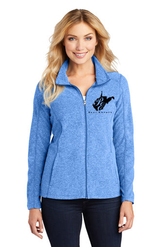 Port Authority® Ladies Heather Microfleece Full-Zip Jacket