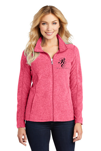 Port Authority® Ladies Heather Microfleece Full-Zip Jacket