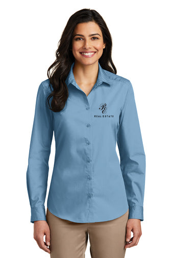 Port Authority® Ladies Long Sleeve Carefree Poplin Shirt