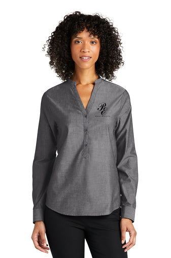 Port Authority® Ladies Long Sleeve Chambray Easy Care Shirt