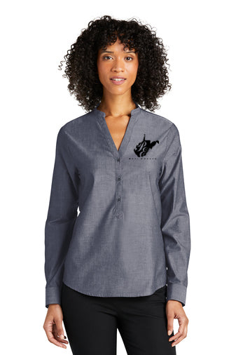 Port Authority® Ladies Long Sleeve Chambray Easy Care Shirt