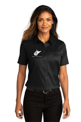 Port Authority® Ladies Short Sleeve SuperPro React ™ Twill Shirt