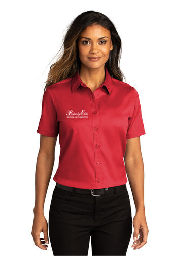 Port Authority® Ladies Short Sleeve SuperPro React ™ Twill Shirt