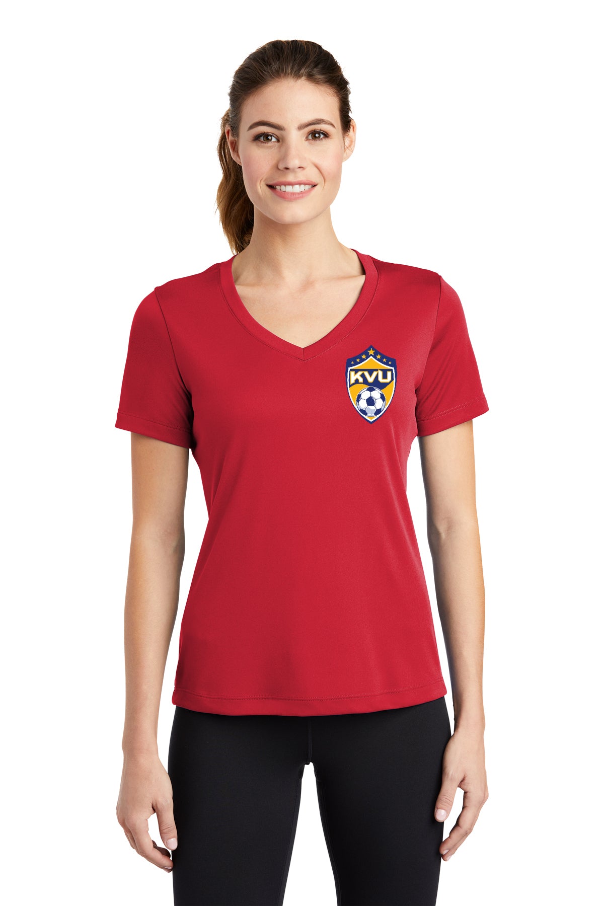 Sport-Tek® Ladies PosiCharge® RacerMesh® V-Neck Tee