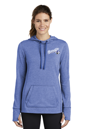 Sport-Tek ® Ladies PosiCharge ® Tri-Blend Wicking Fleece Hooded Pullover